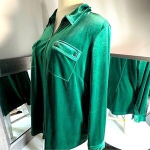 Belle by Kim gravel crushed velvet big shirt size 2X woman’s